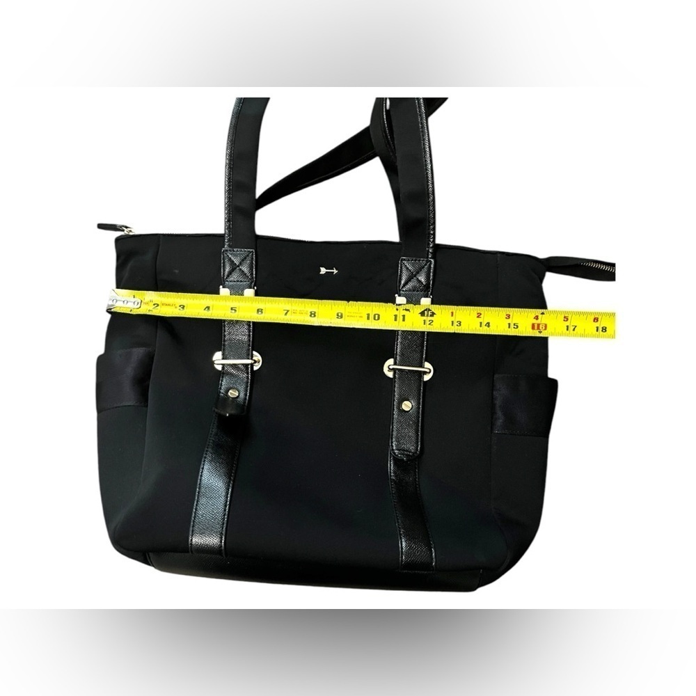 Gianni Bini Black Tote Bag – Gold Toned Hardware – Stylish Shoulder Bag Purse - Picture 7 of 12